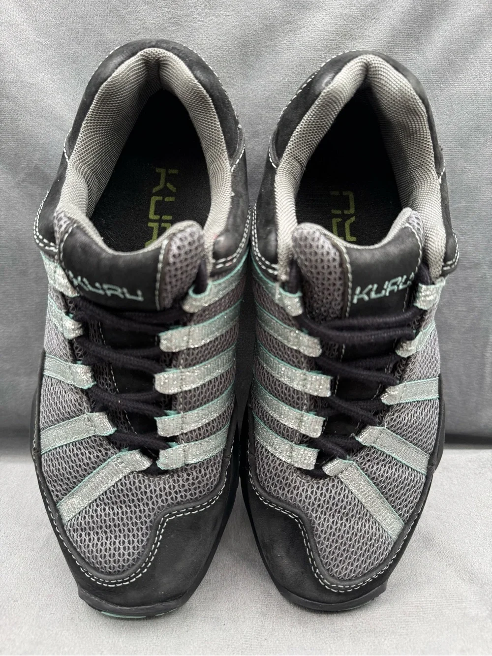 Kuru Chicane Sneakers Women’s Size 7 Black Teal Walking‎ Comfort Shoes